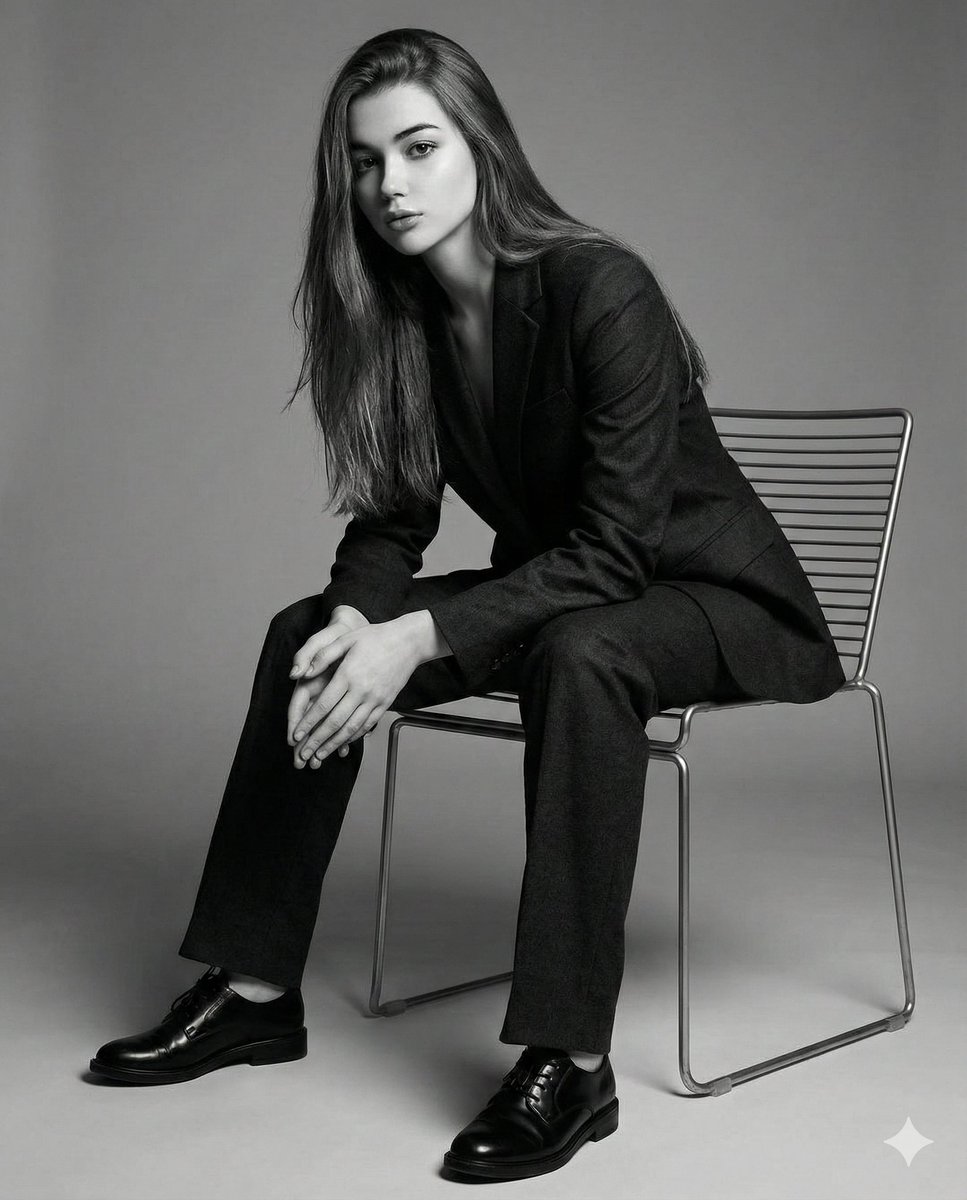 Black-and-White Cinematic Editorial Portrait 1