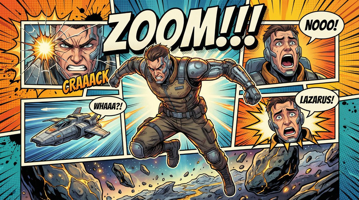 Comic Book Poster Illustration Template 4