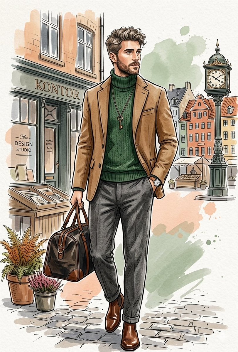 Vintage Explorer Watercolor Illustration 3