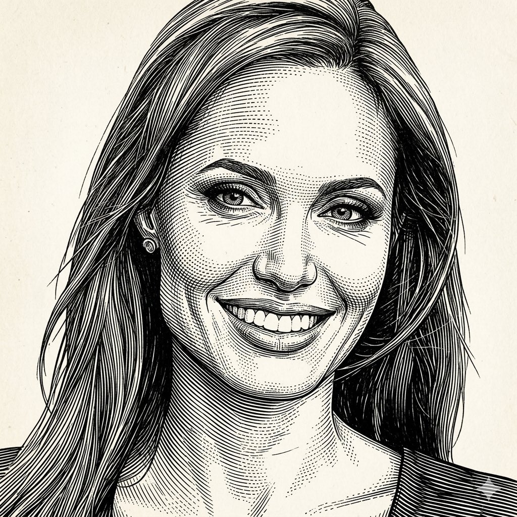 Monochrome Engraving Portrait Style 2