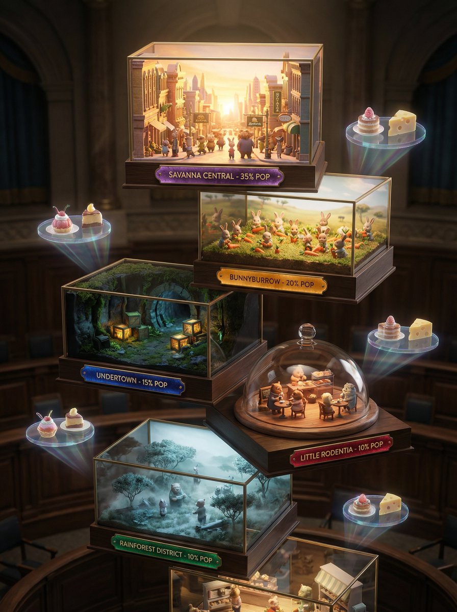 High-Fashion Zootopia Miniature Visualization 1