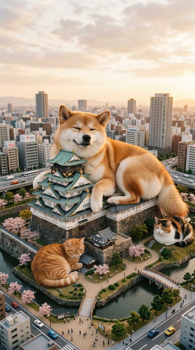 Giant Cat Occupying Tokyo Tower 2
