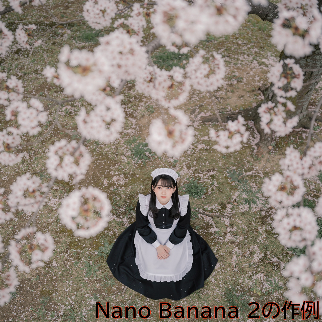 Top-Down Maid and Cherry Blossoms 4