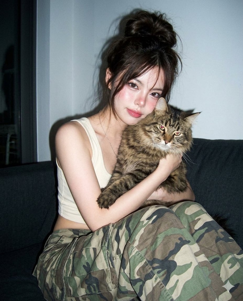 Douyin Aesthetic Cat Portrait 1