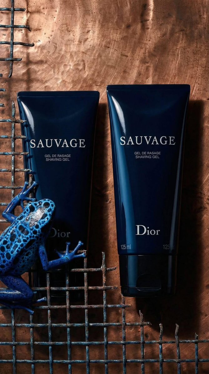 Luxury Product Photography of Dior Sauvage Shaving Gel 1