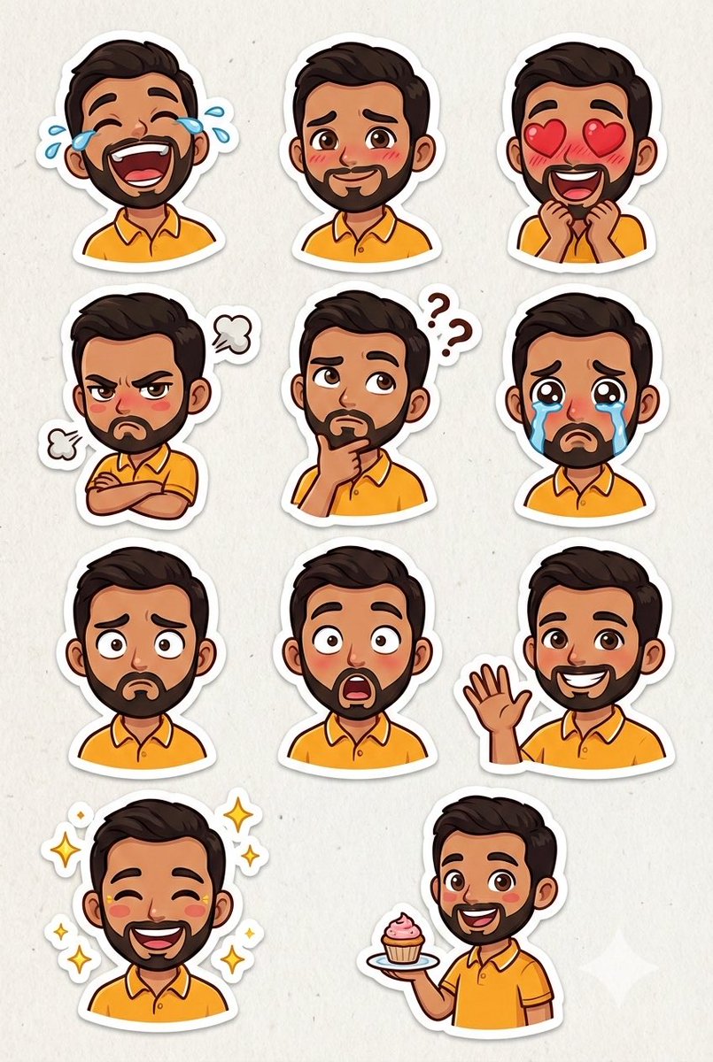 Pixar Sticker Sheet Generation Prompt 2