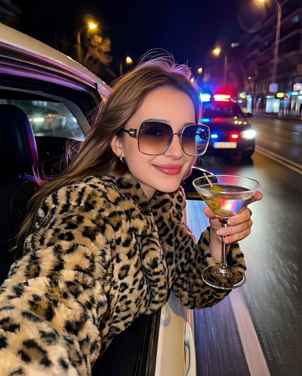 Nightlife Fashion Portrait in Luxury Car 2