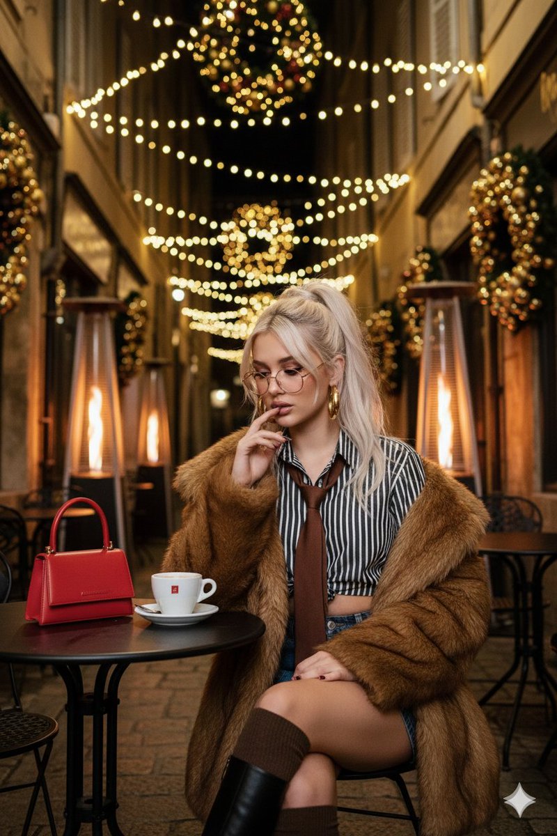 Cozy Christmas Cafe Portrait 1
