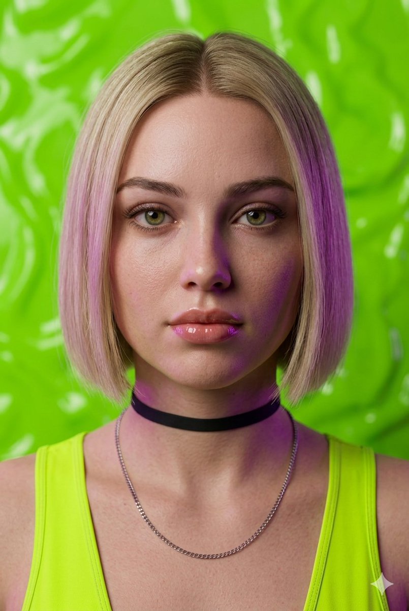 Neon Digital Sketch Portrait 1