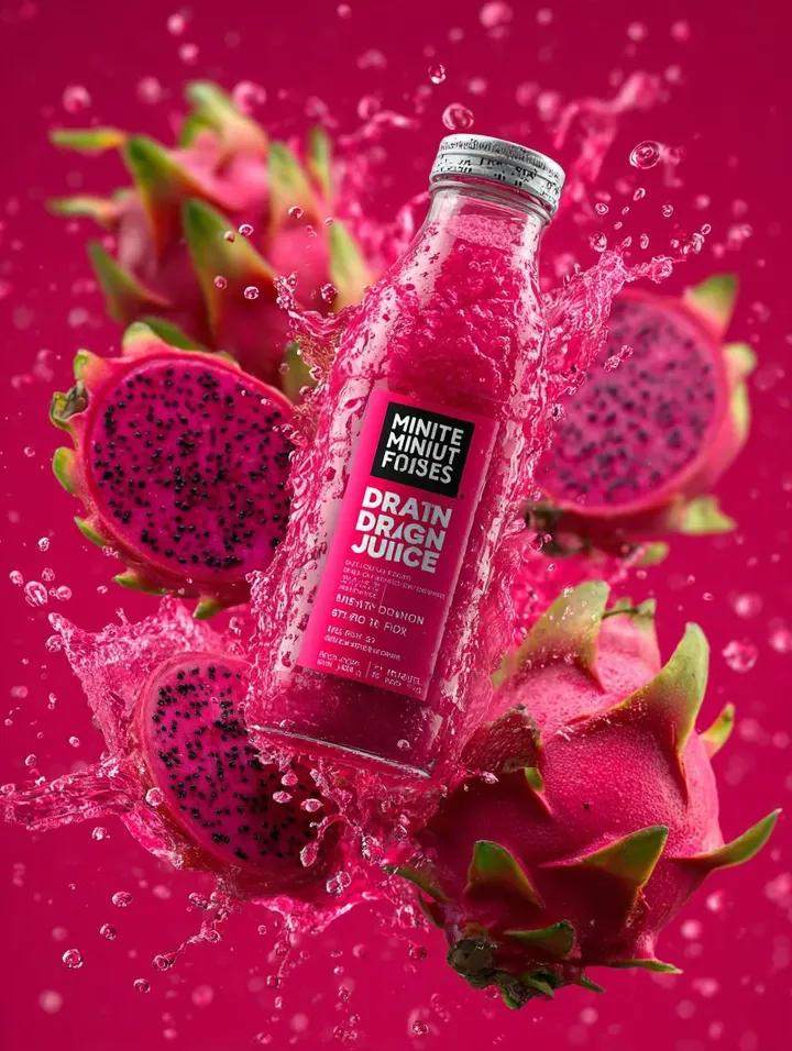 Explosive Dragon Fruit Juice Photography 1