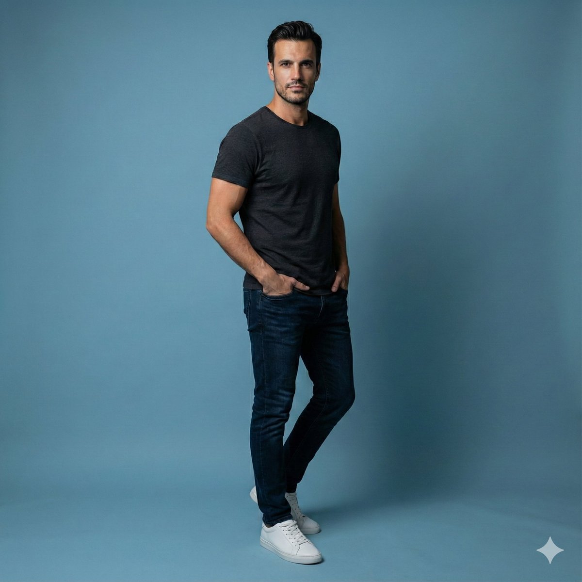 Studio Portrait of Young Man with Focused Lighting 2