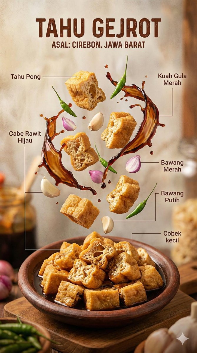 Hyper-realistic Indonesian Food Infographic Prompt 2