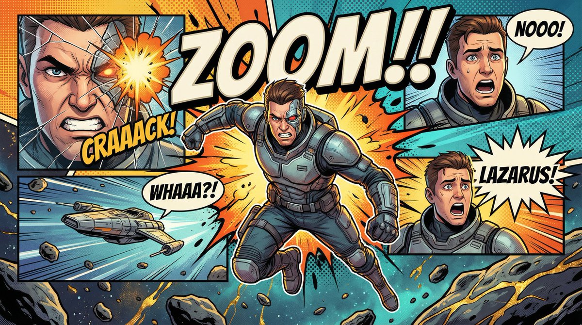 Comic Book Poster Illustration Template 2