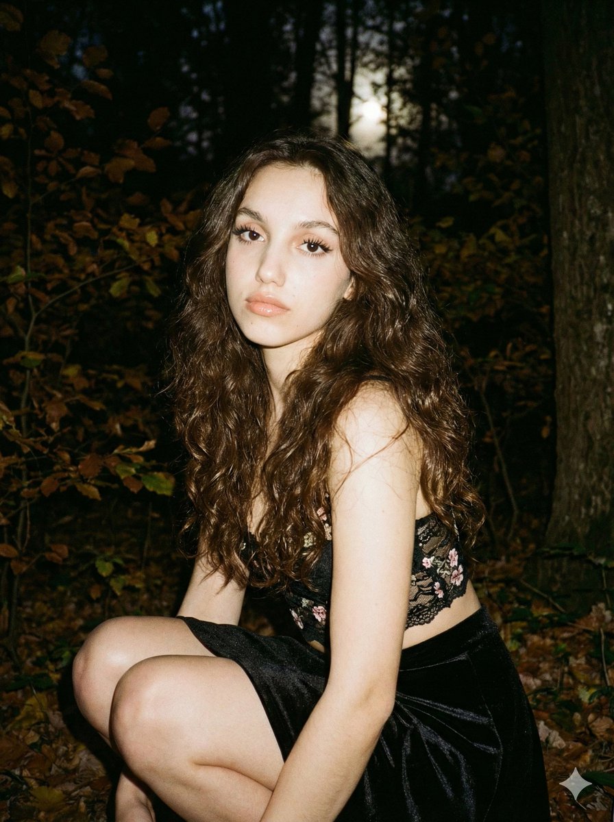 Vintage Film Aesthetic Portrait in a Forest 1