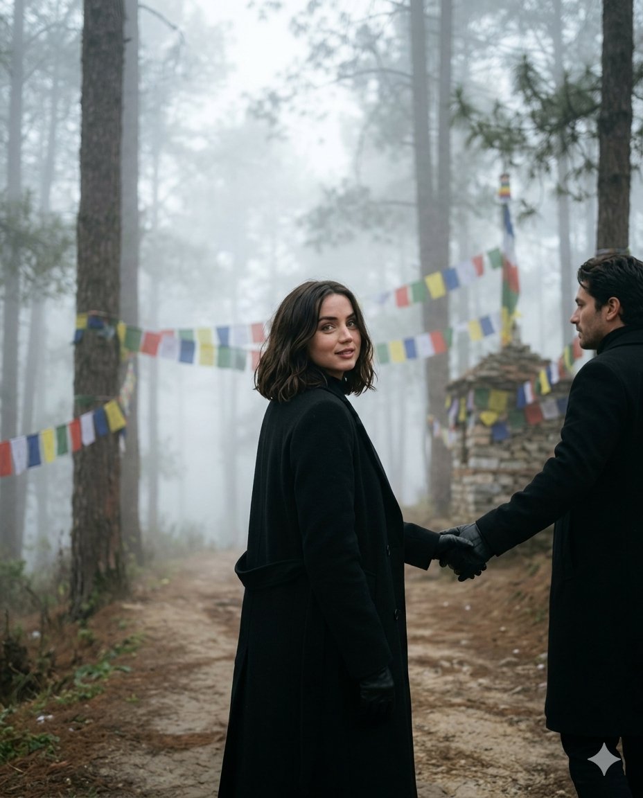 Misty Forest Travel Couple Portrait 1