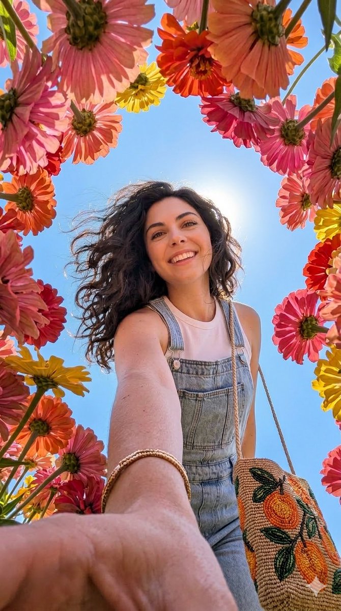 Smartphone Selfie with Flowers 1