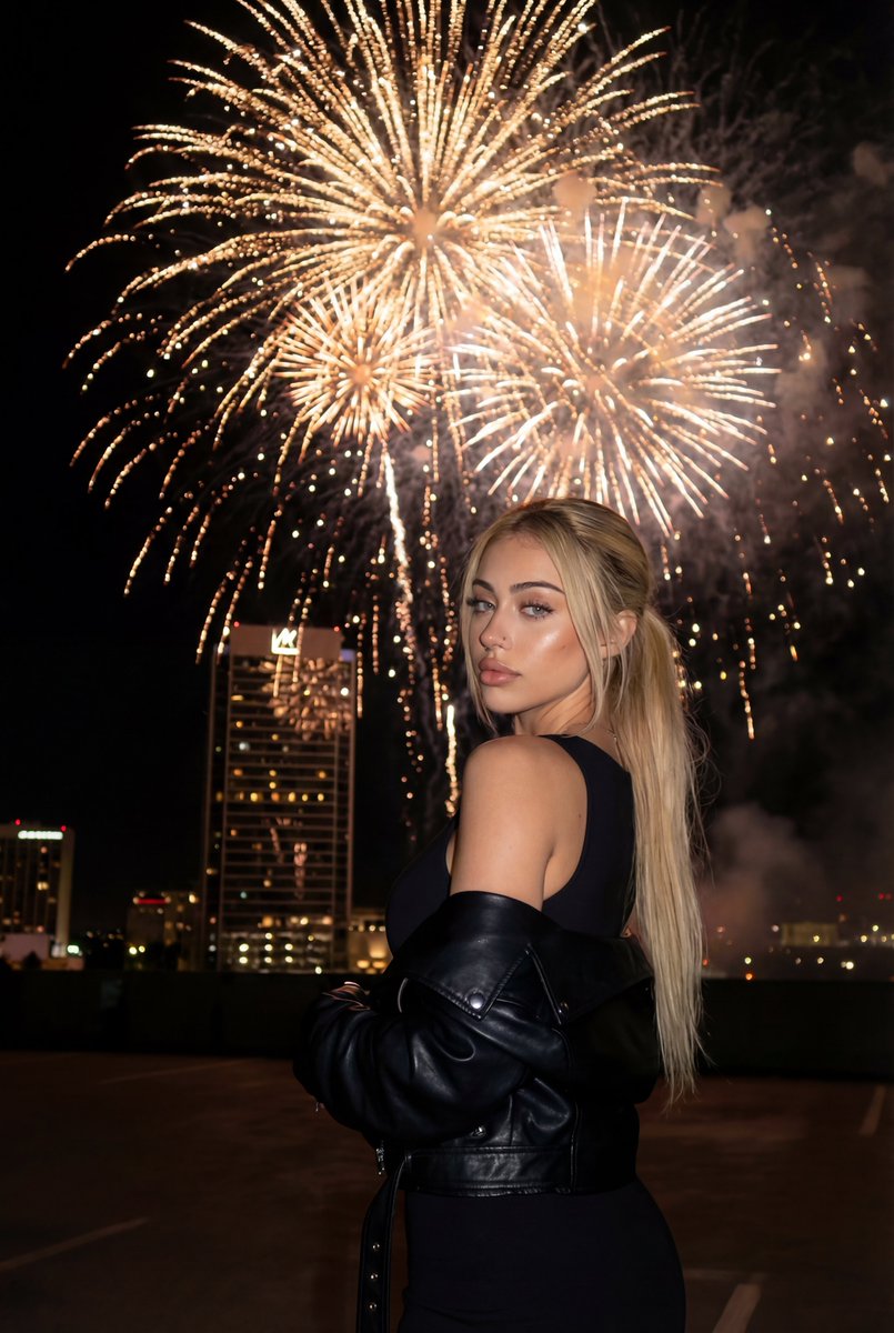 Cinematic New Year's Eve Cityscape Portrait 1
