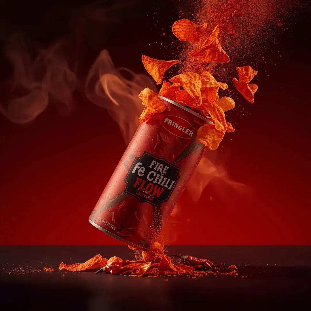 Exploding Pringles Can Advertising Prompt 2
