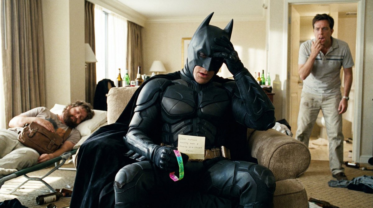 Batman Comedy Movie Screenshot Prompt 2