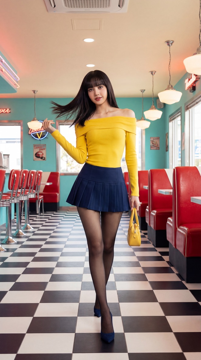 Blackpink Rosé Retro Diner Fashion Shoot 2