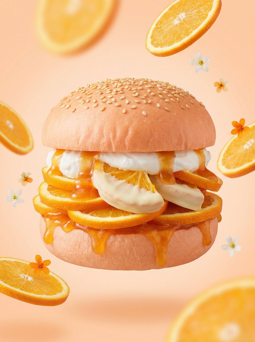 Hyper-Realistic Fruit Dessert Burger 2