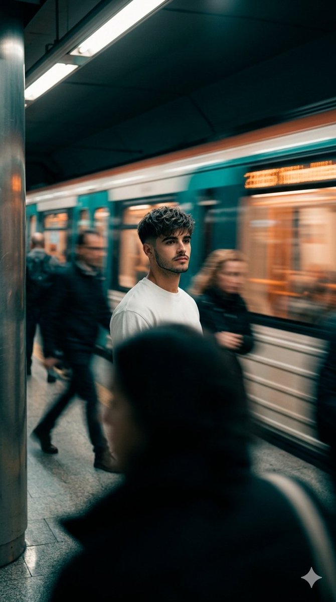 Cinematic Subway Motion Blur Portrait 1