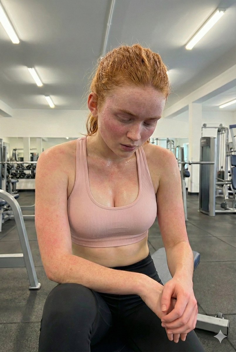 Photorealistic Post-Workout Selfie of Sadie Sink 2