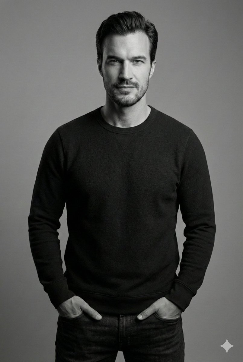 High-Contrast Monochrome Studio Portrait 2