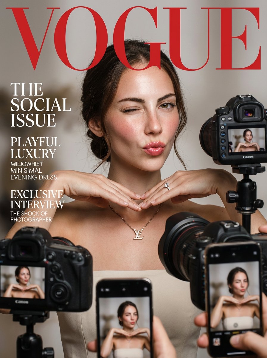 Vogue Magazine Cover Style Fashion Portrait 2