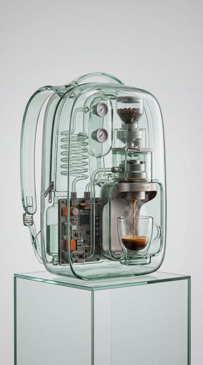 Recontextualized Backpack Espresso Machine Concept Prompt 2