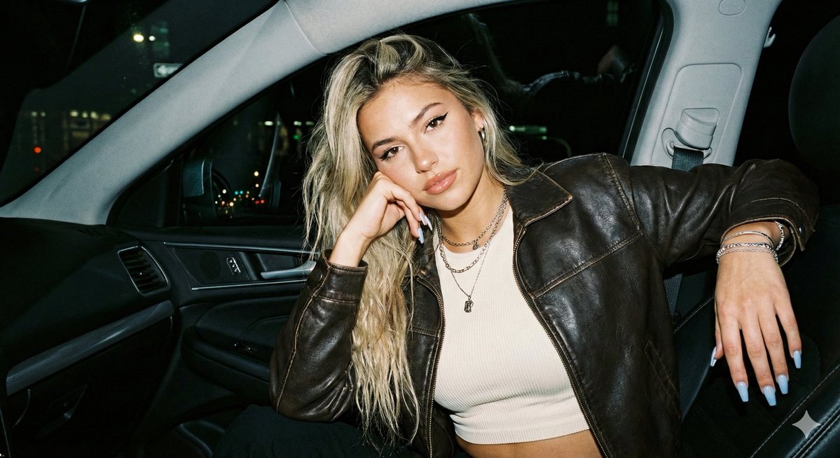 JSON Prompt for Flash Photography Portrait in a Car at Night 2